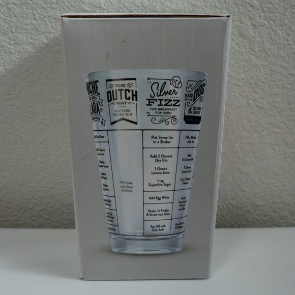 Cocktail Recipe Glass Fred Good Measure NIB - Picture 15 of 15